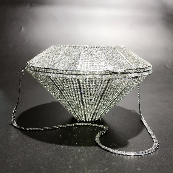 Silver Rhinestone Purse 💋 - Picture 1 of 6